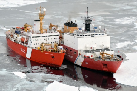 Canadian Coast Guard Ship Louis S. St-Laurent and Coast Guard Cutter Healy